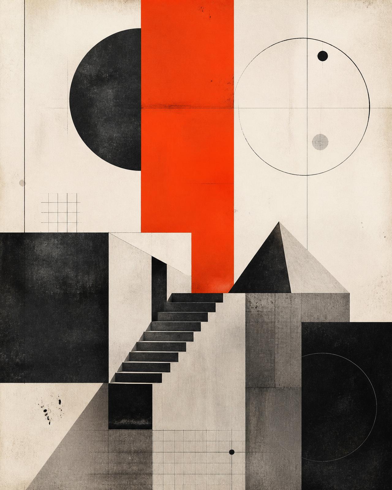 Editorial composition — structure meets creative fire